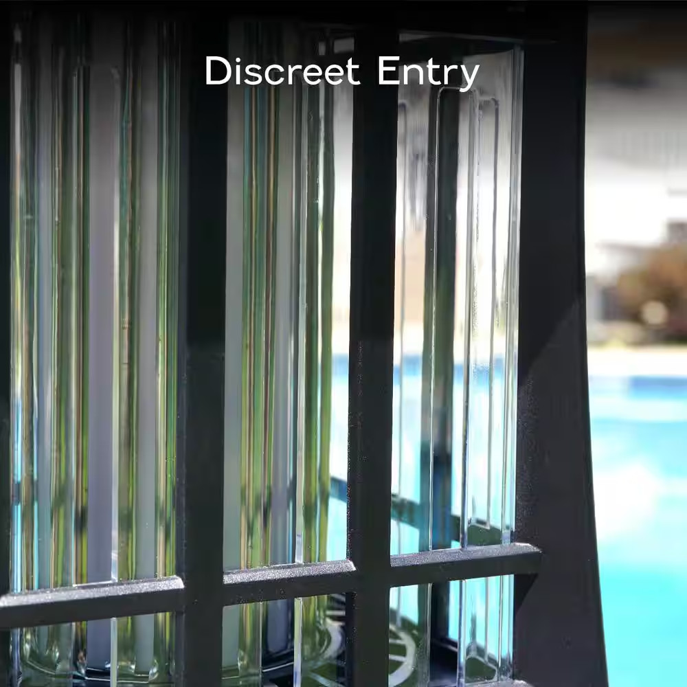 Solar Patio Lantern Bug Zapper, 1/2 Acre Coverage, Led Flame Effect