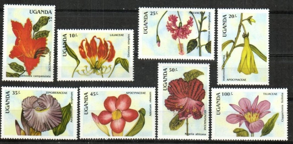Uganda Stamp 612-619  - Flowers