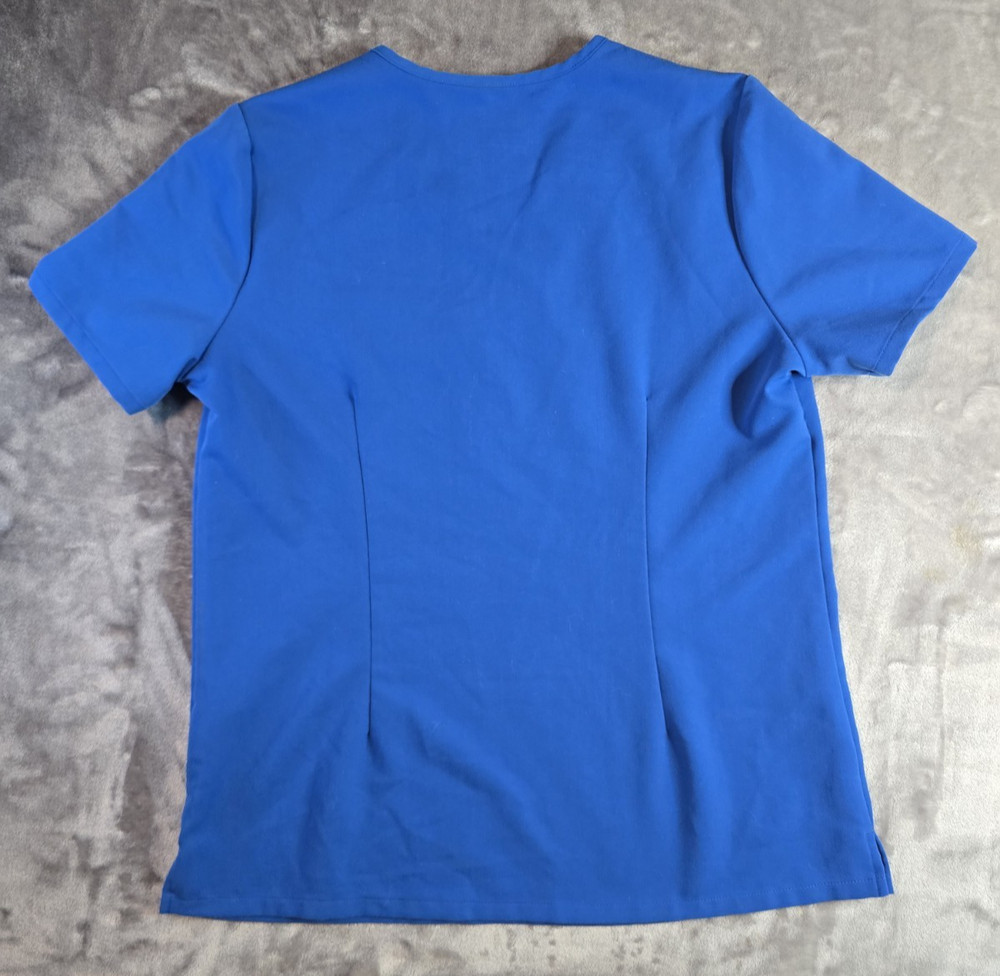 FIGS Technical Collection One Pocket Scrub Top Womens Medium Blue