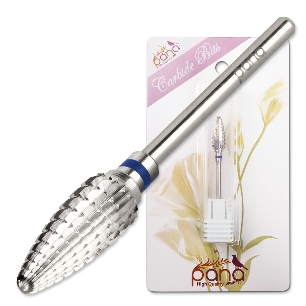 Professional Silver Large Cone Carbide Nail Drill Bit Medium Grit