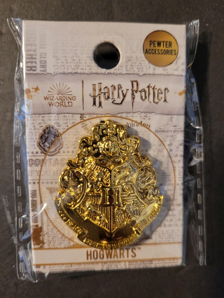 HARRY POTTER "HOGWARTS" PEWTER SEALED PIN!!