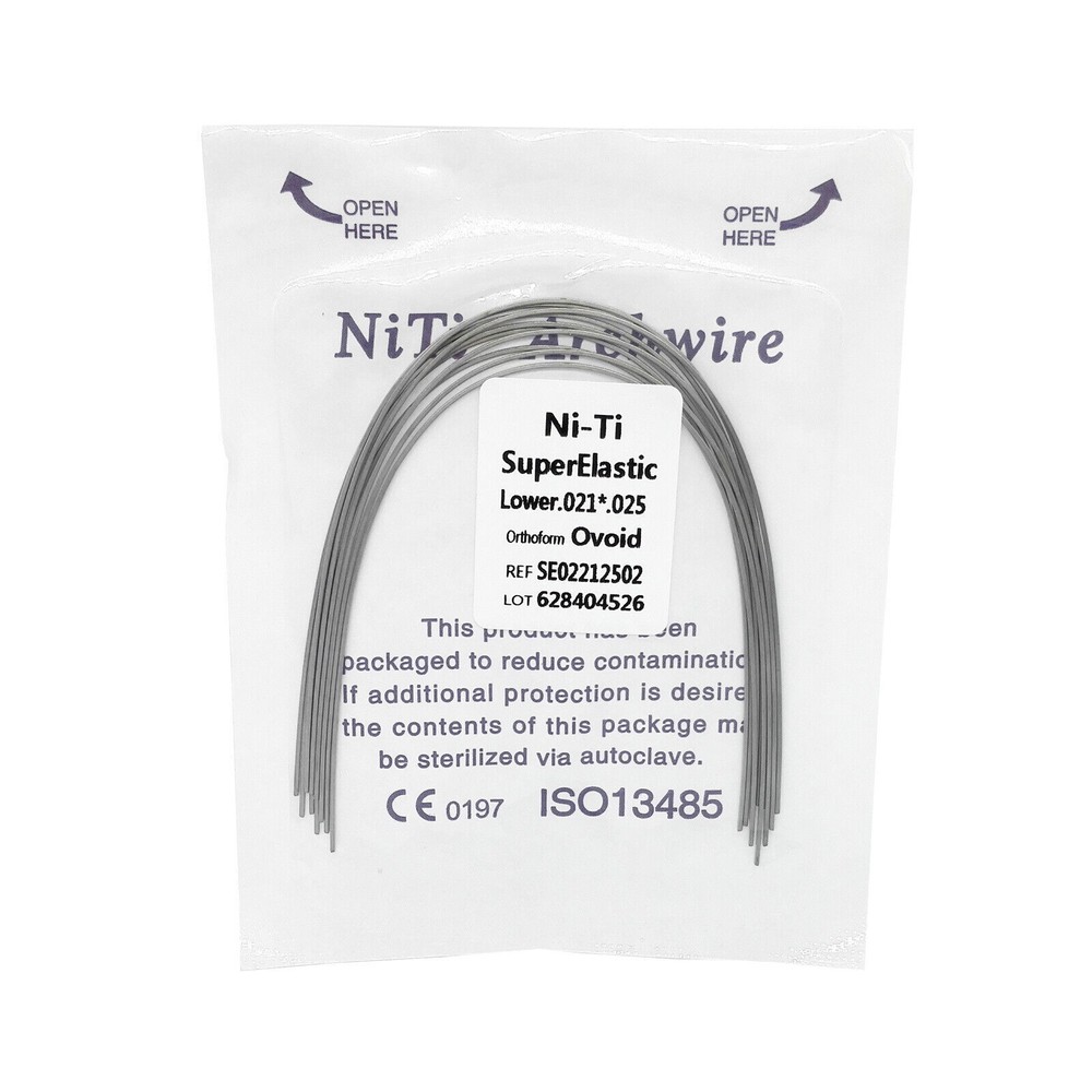 Dental Super Elastic NITI Rectangular Arch Wire Ovoid Natural Square Upper/Lower