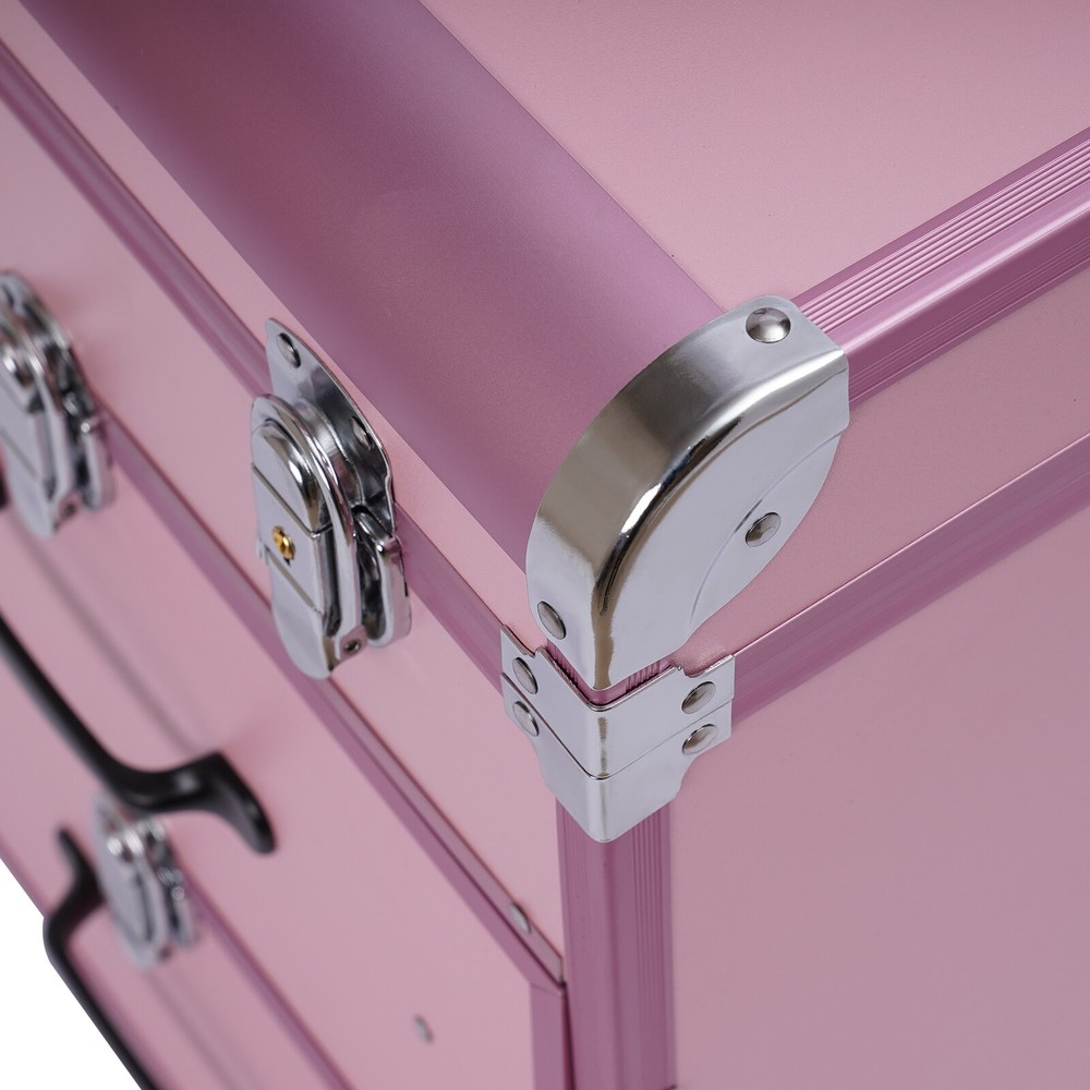 Rolling Makeup Train Case Cosmetic Trolley Aluminum Makeup Storage Organizer US