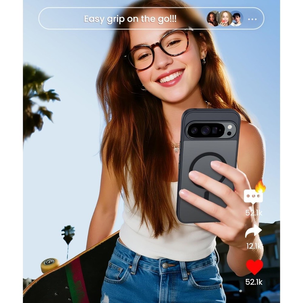 For Google Pixel-10-Pro Case Shockproof Protection Cover with Screen Protector