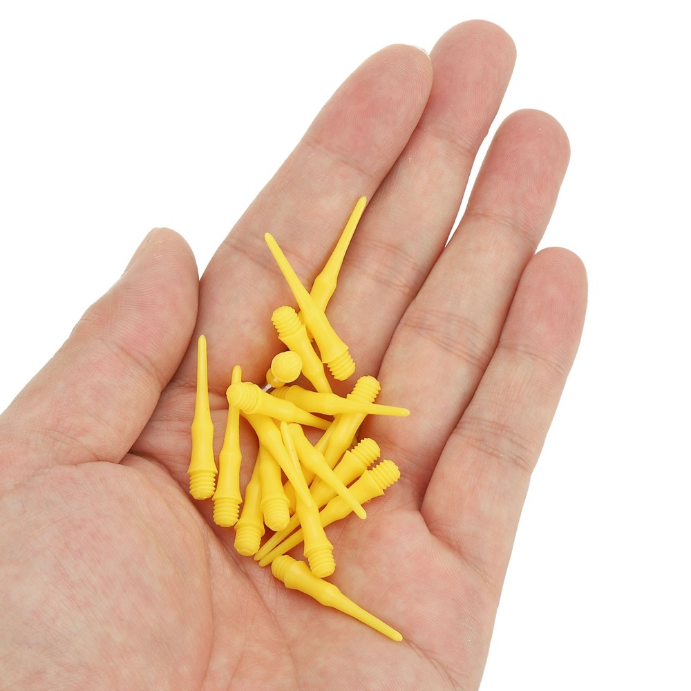 60Pcs 2BA Thread Plastic Soft Dart Tips Replacement Dart Accessories, Yellow