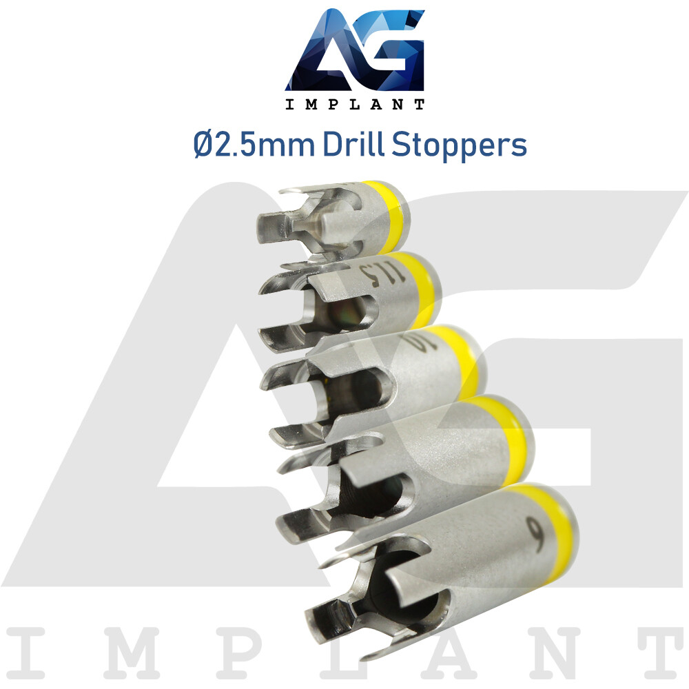 5 Drill Stoppers Ø2.5mm External Irrigation Tool Dental
