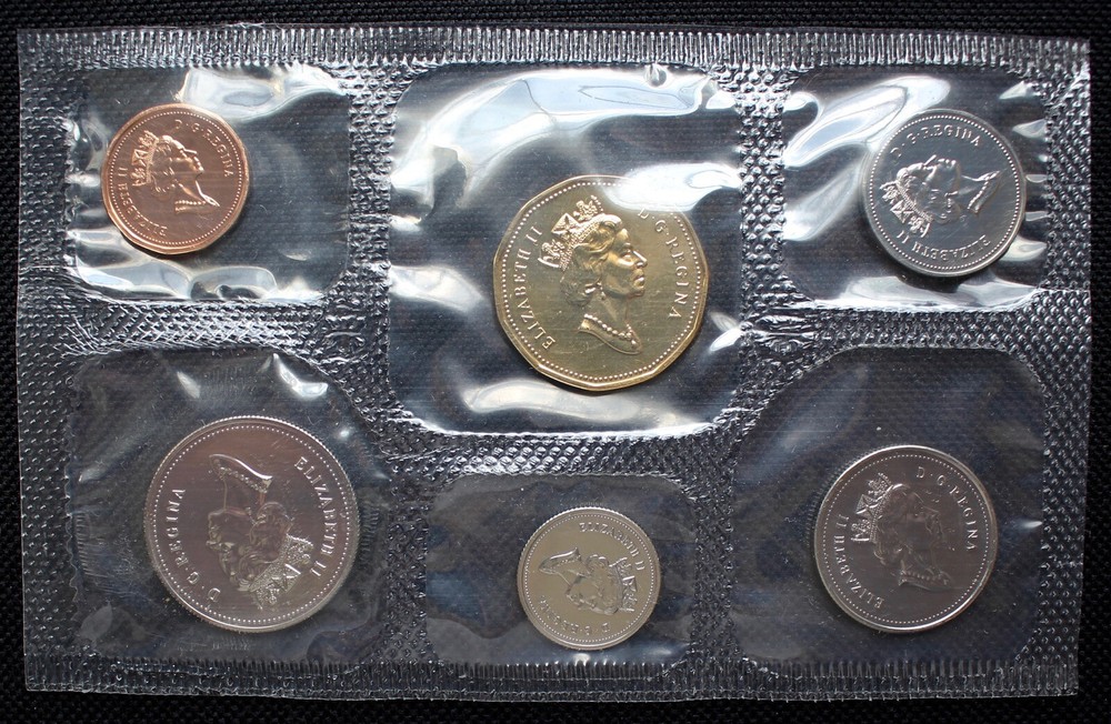 1993 CANADA PROOFLIKE 6-COIN SET - UNCIRCULATED w/COA & Envelope