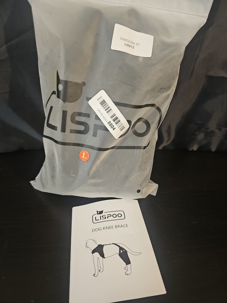 LISPOO Dog Knee Support Brace Size Large ~ NEW (Open Box)