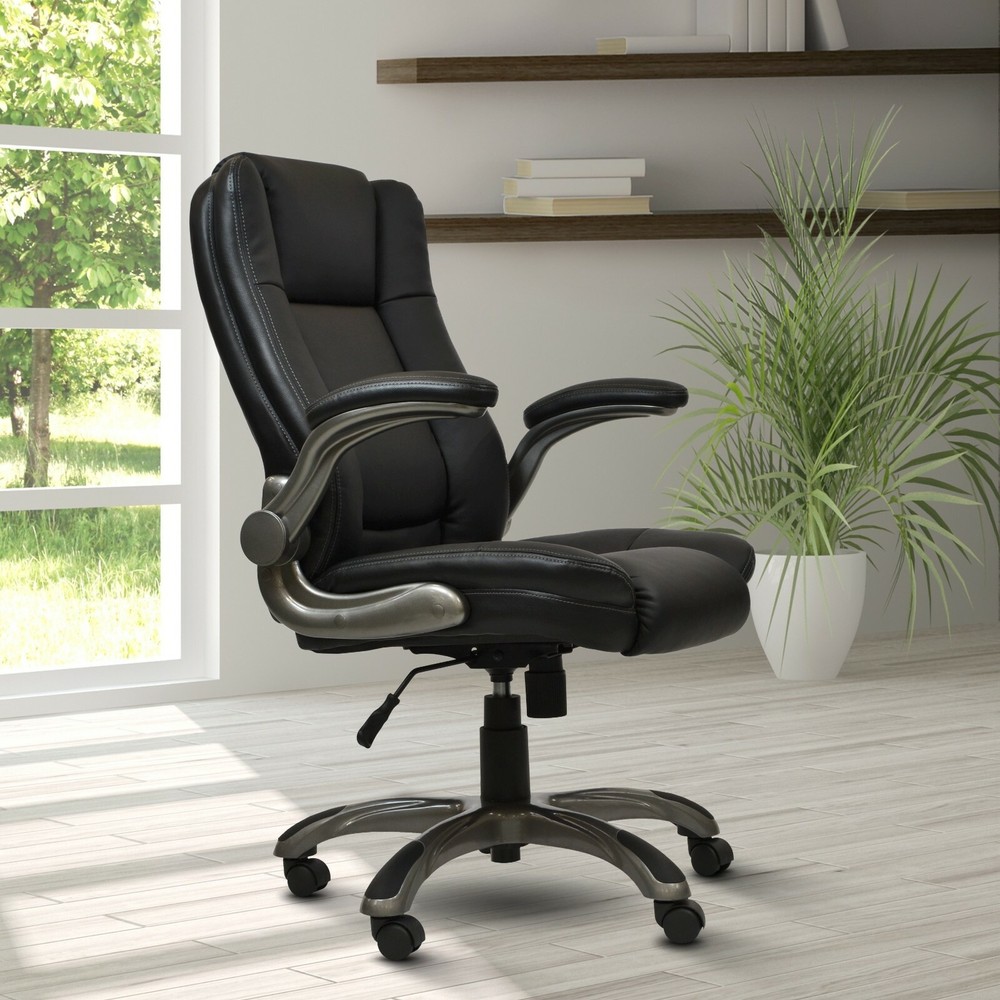Techni Mobili Medium Back Office Task Chair w/ Flip-up Armrest & Hight Adjustmen