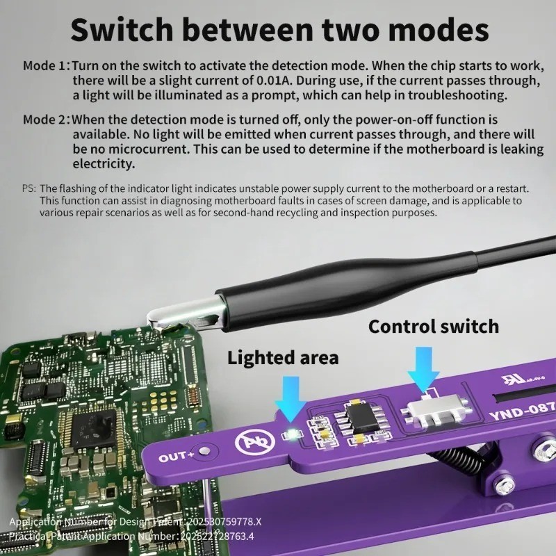 Lanrui M191 Switch Clip Power On Tool Dual Mode Detection Current Tester