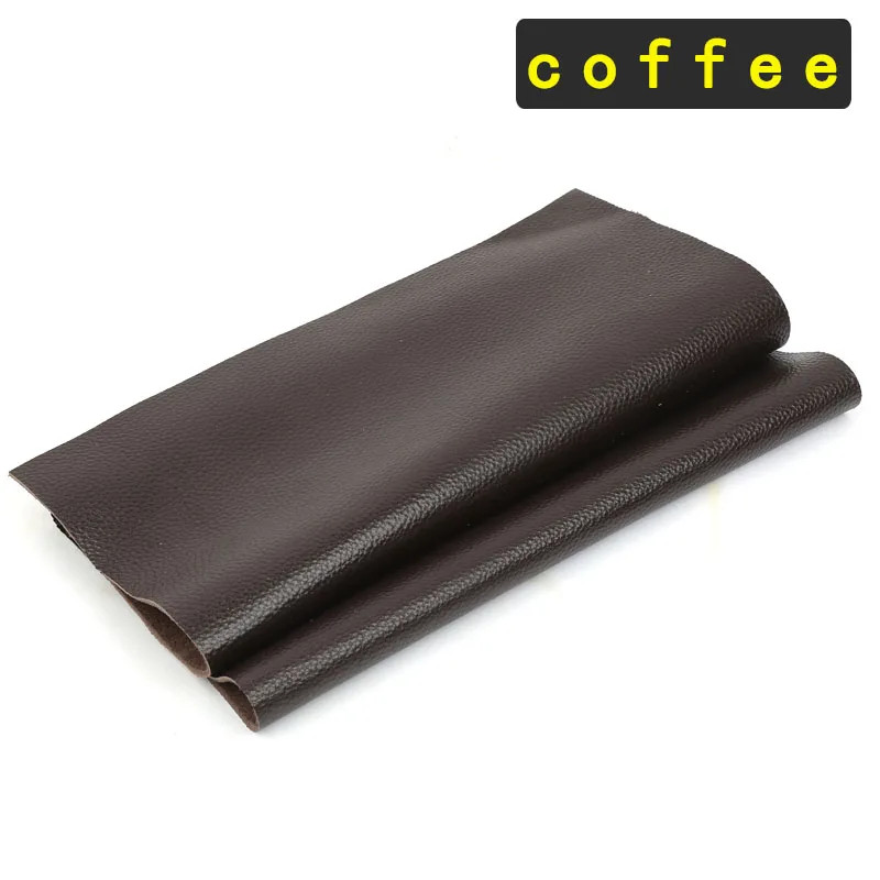 Top Layer Cowhide Leather Fabric Deep Brown Material Sofa Seat Headboard Soft