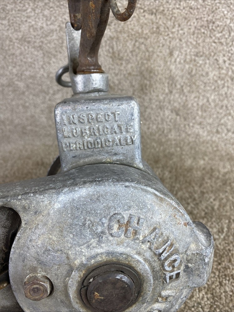 Chance 1 Ton Strap Hoist,In Working Condition,No Handle