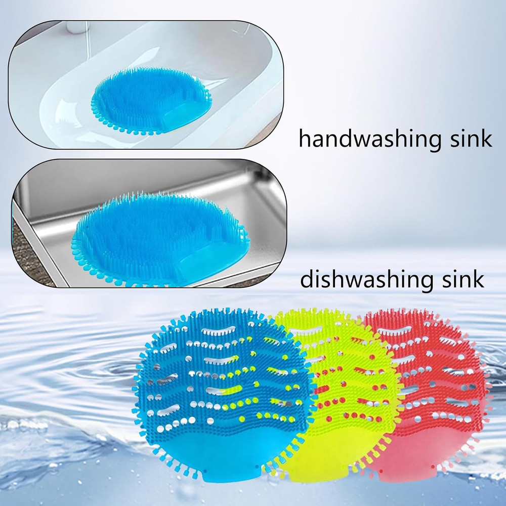 Urinal Screen Deodorizer(12 Pack), Free Gloves-3D Wave Anti-Splash Urinal Cakes