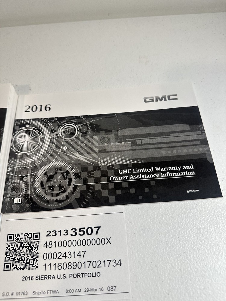 2016 GMC Sierra Owner Manual Set