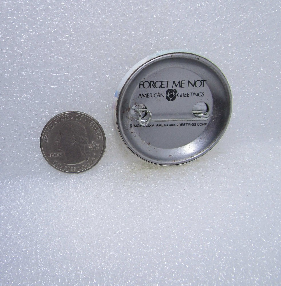100% Huggable American Greetings Button Pin