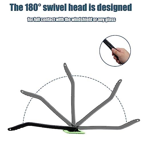 Car Window Cleaner Kit Windshield Cleaning Tool with Extendable Long Handle