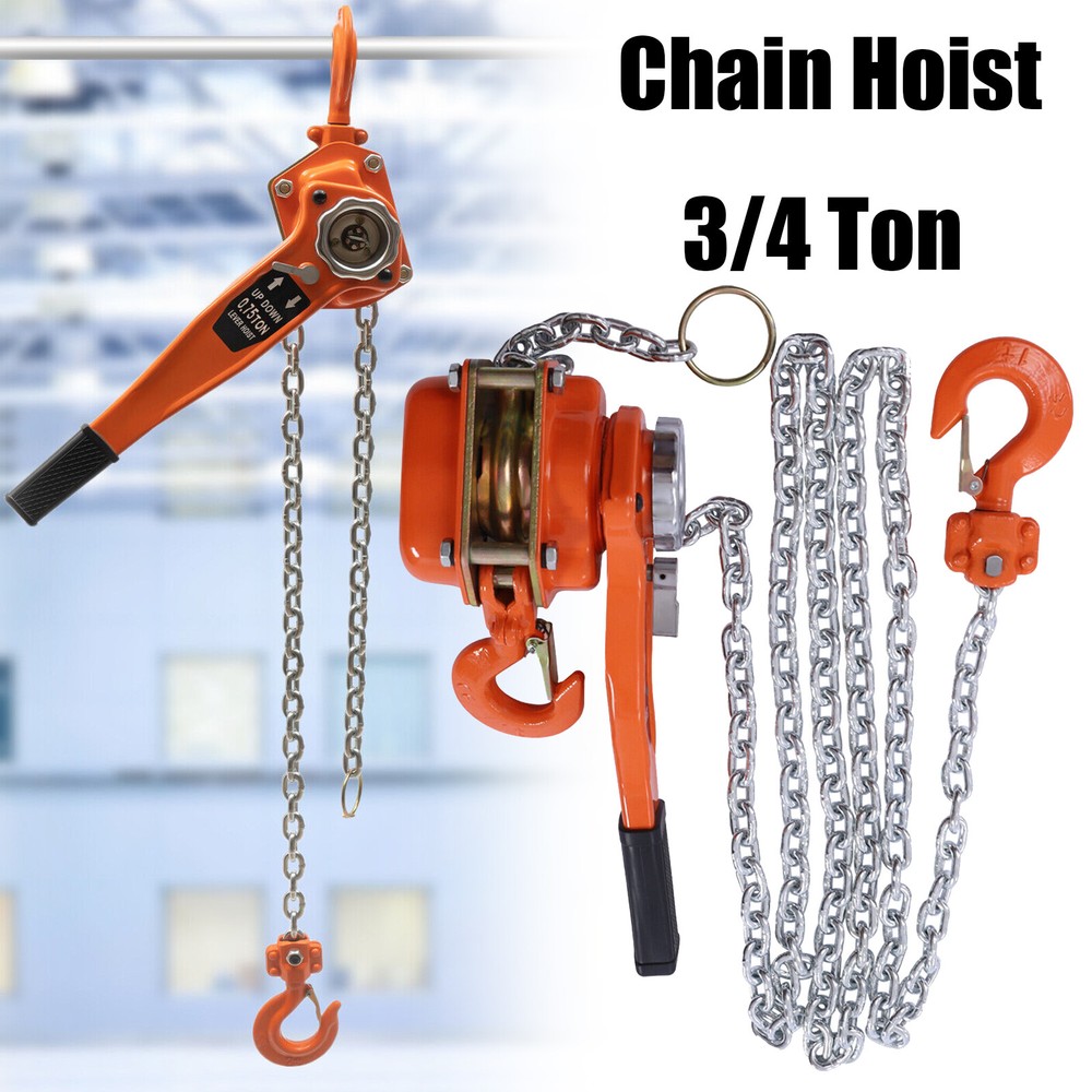 3/4Ton Mini Lever Chain Hoist Ratchet Type Come Along Puller Highly Portable