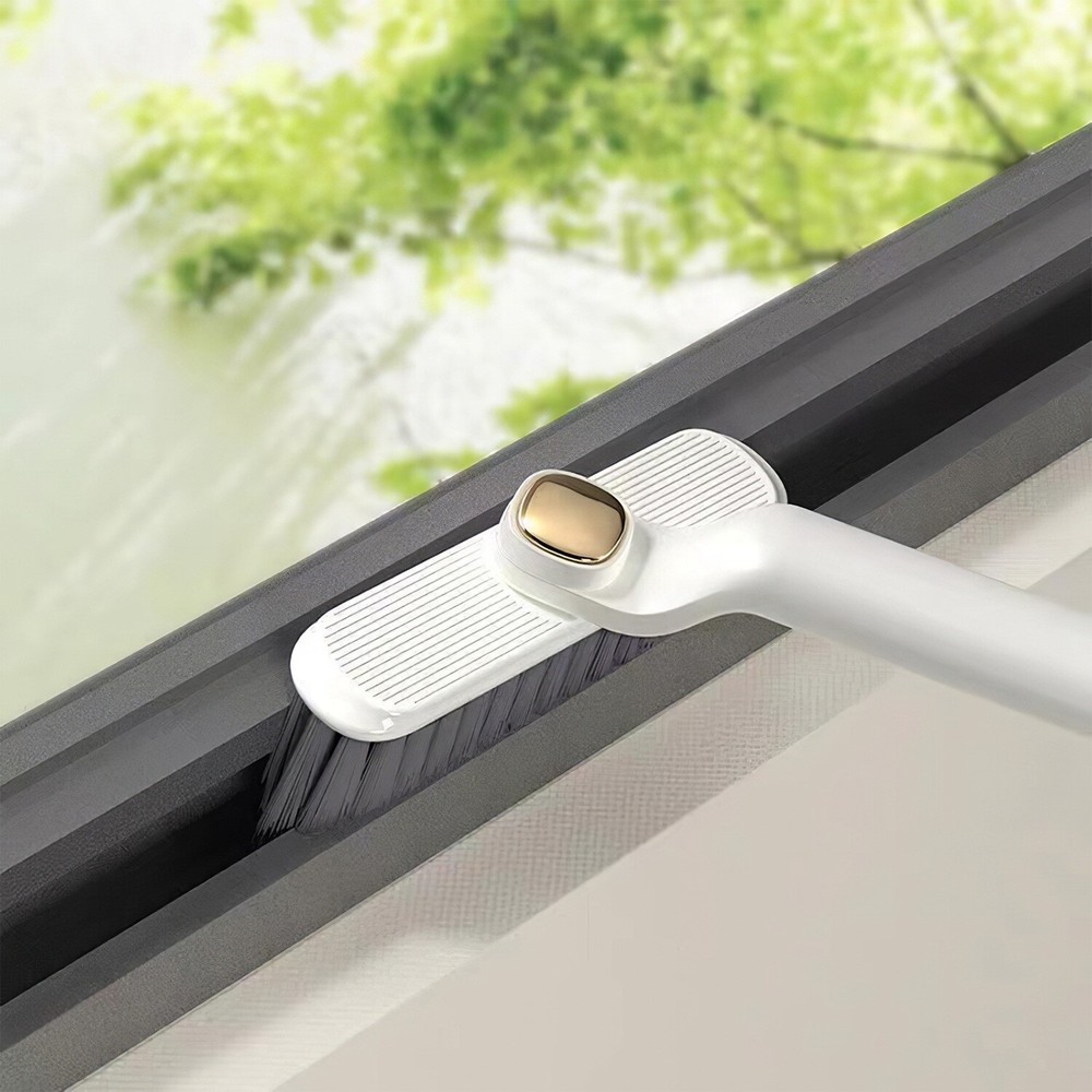2PCS Multi-function Rotating Crevice Brush Gap Stiff Bristles Tight Spaces Clean