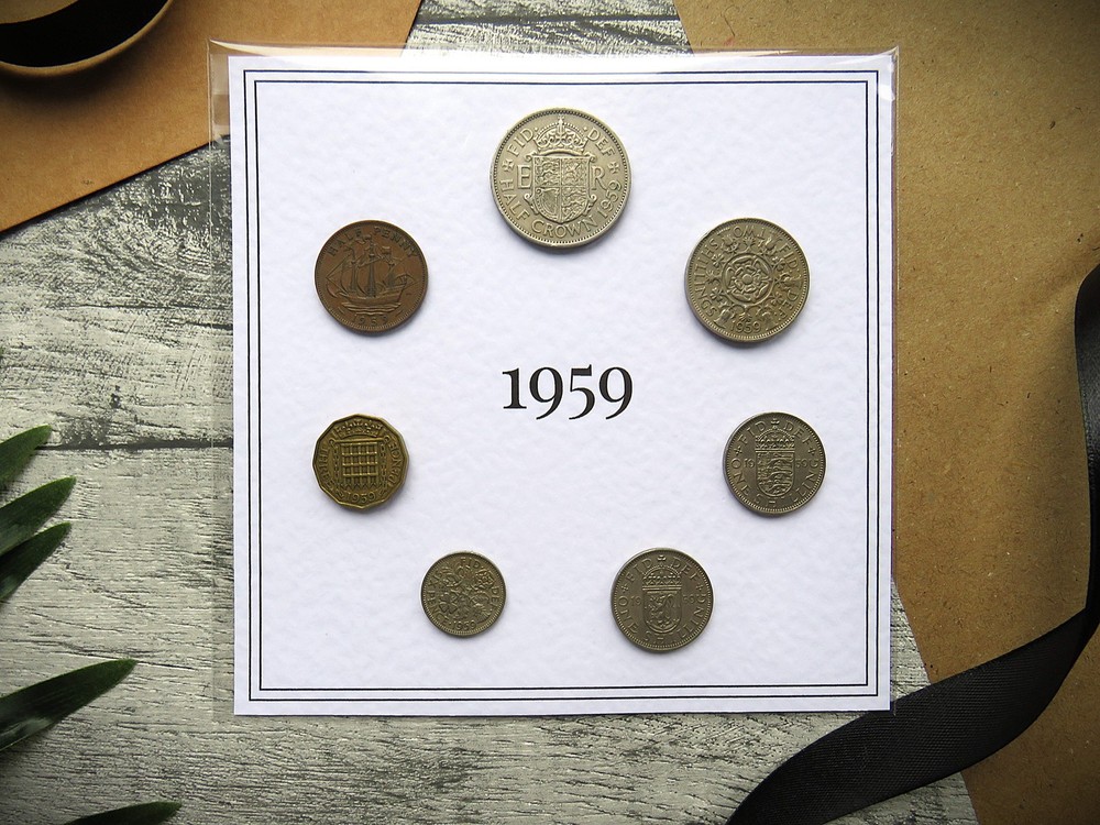 1959 Mounted Presentation Gift Coin Set