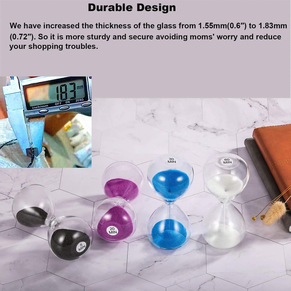 20 Minute Sand Timer Black Decorative Hourglass