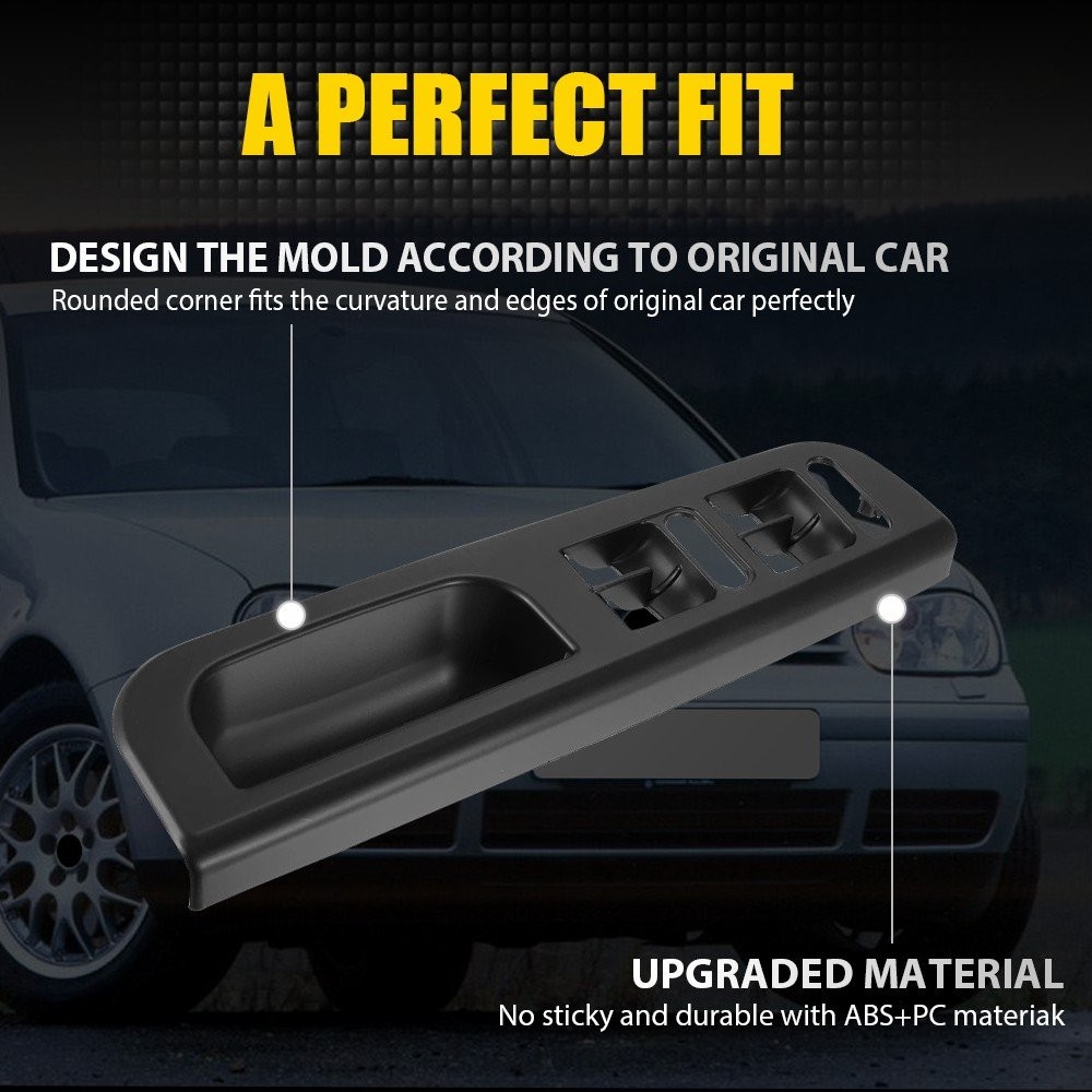 Window Switch Panel Bezel & Door Pull Handle Set For VW Golf MK4 1998-04 USA