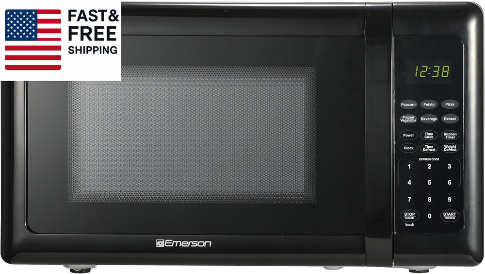 MW7302B Compact Countertop Microwave Oven with Touch Control, LED Display, 700W,
