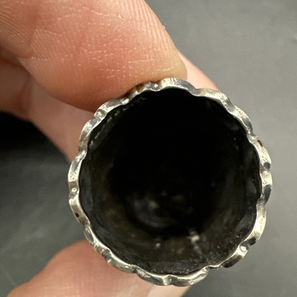Vtg Sterling Silver Mexico Sewing Thimble