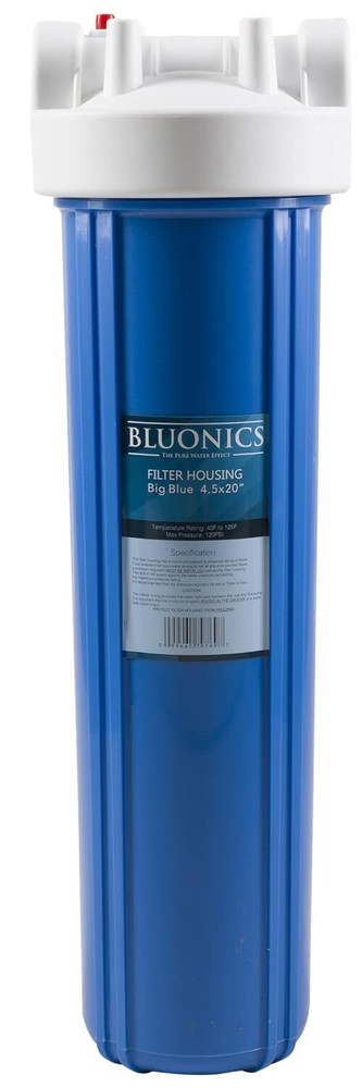 110W UV Well Water Filter System 4.5"x20" Sediment & Carbon Whole House BLUONICS