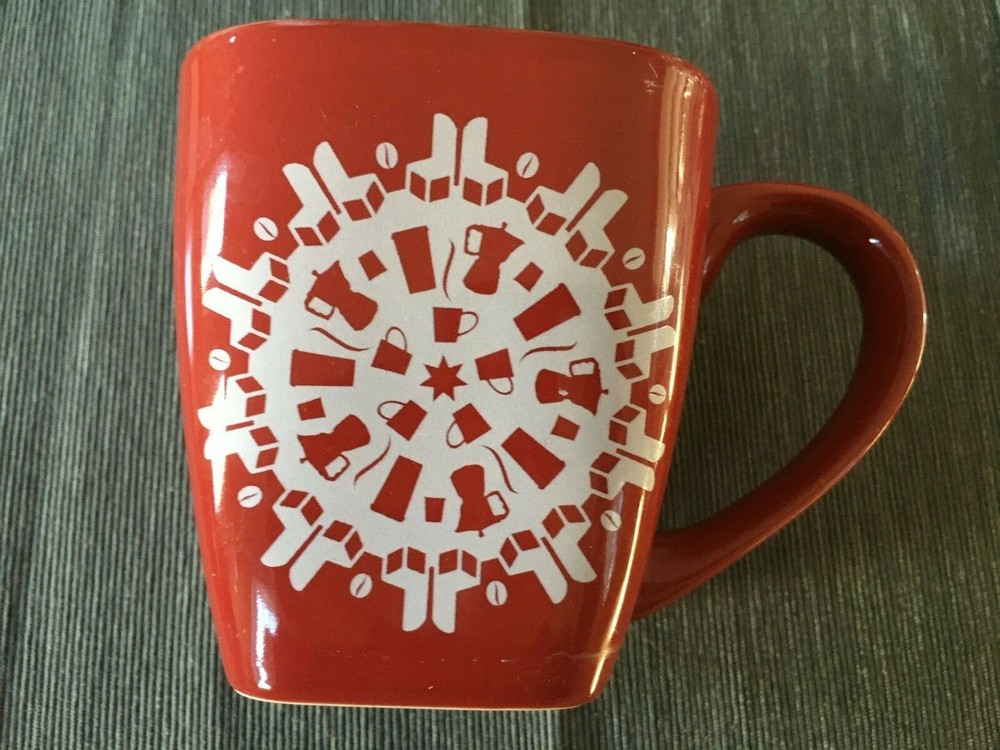 2004 Starbucks Red Snowflake Coffee Mug