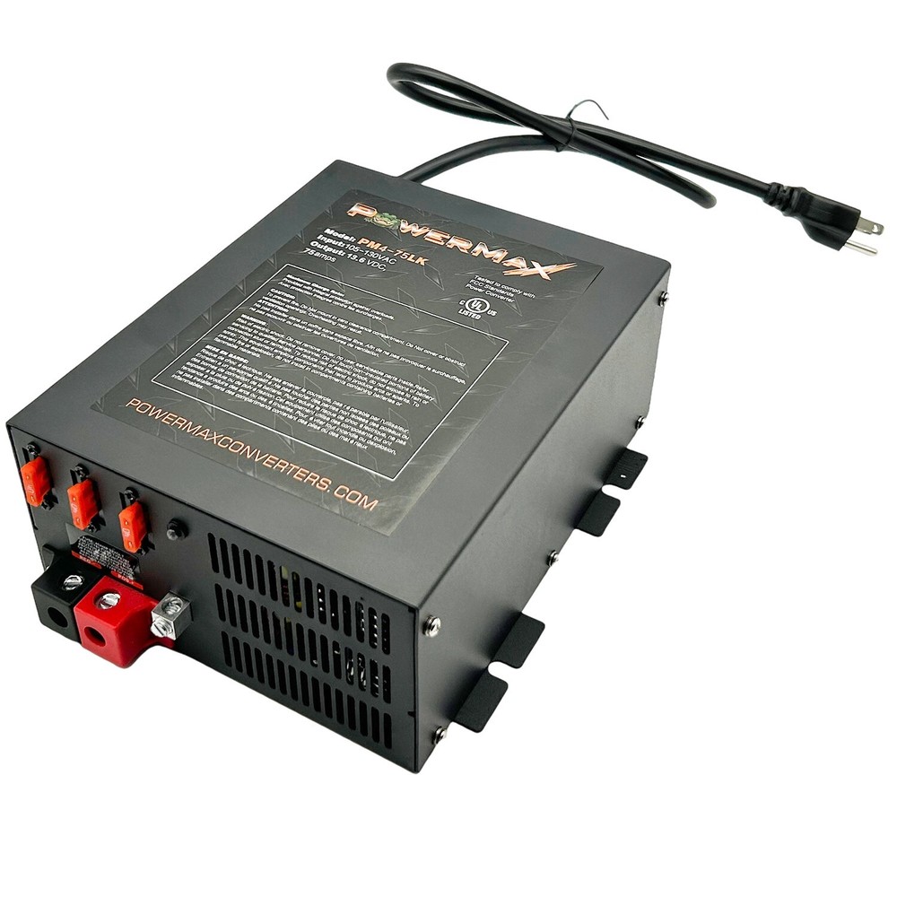 PowerMax PM3 75LK RV Power Converter 12V 75 Amp with 3 Stage Smart Charging Mode