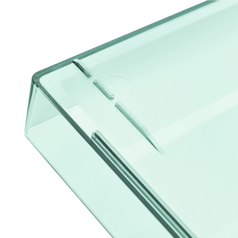 Stackable Letter Tray Single Side Load, Plastic, Desktop File Organizer (Clea...