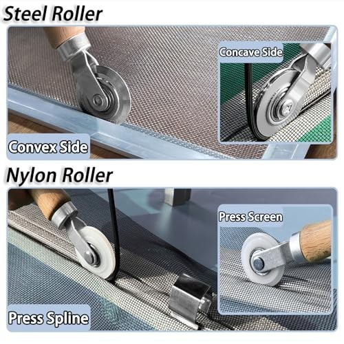 Screen Repair Kit - 5-in-1 Tool Set with Roller, Clips, Spline & Hook for Window