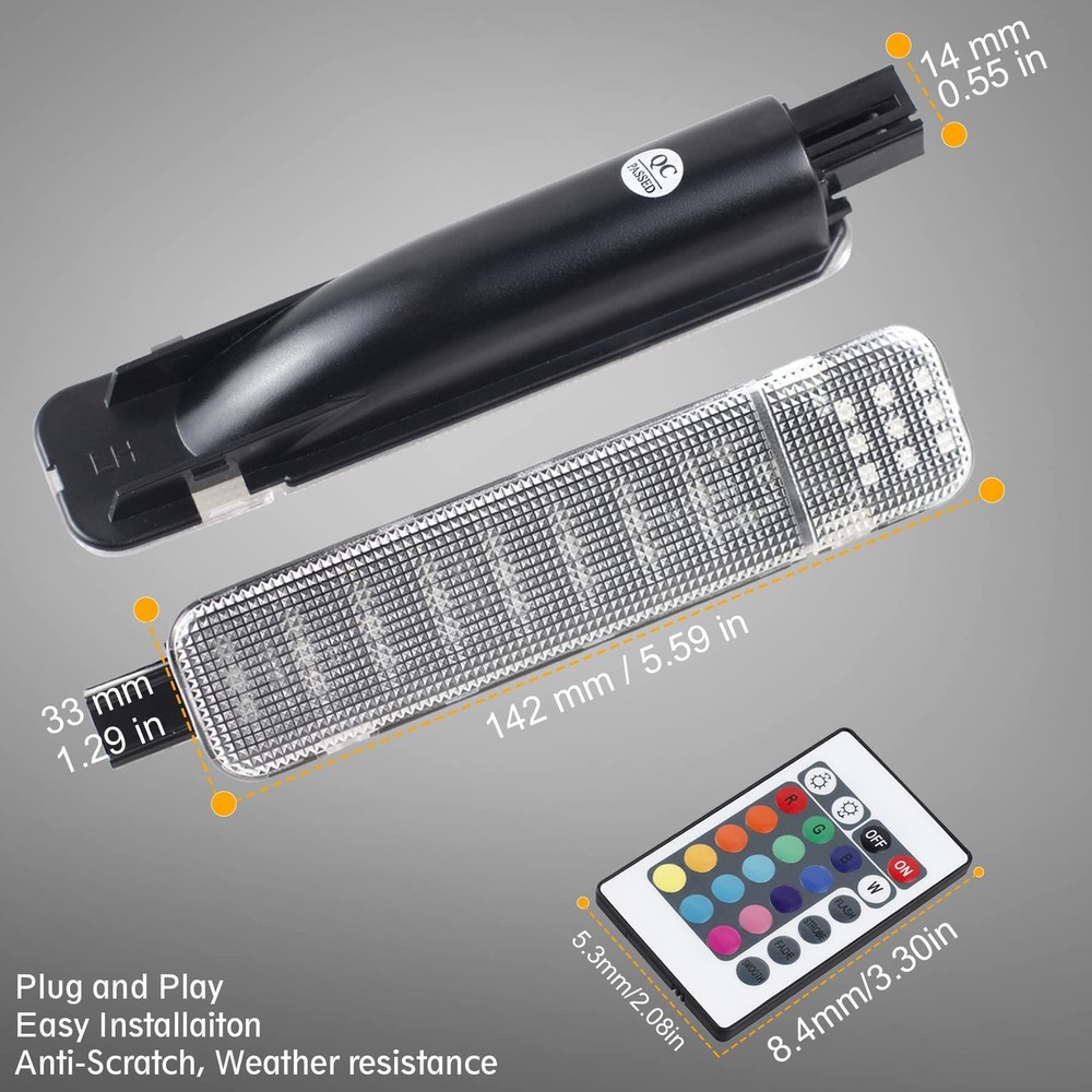 NDRUSH RGB LED Interior Door Panel Courtesy Light Assembly