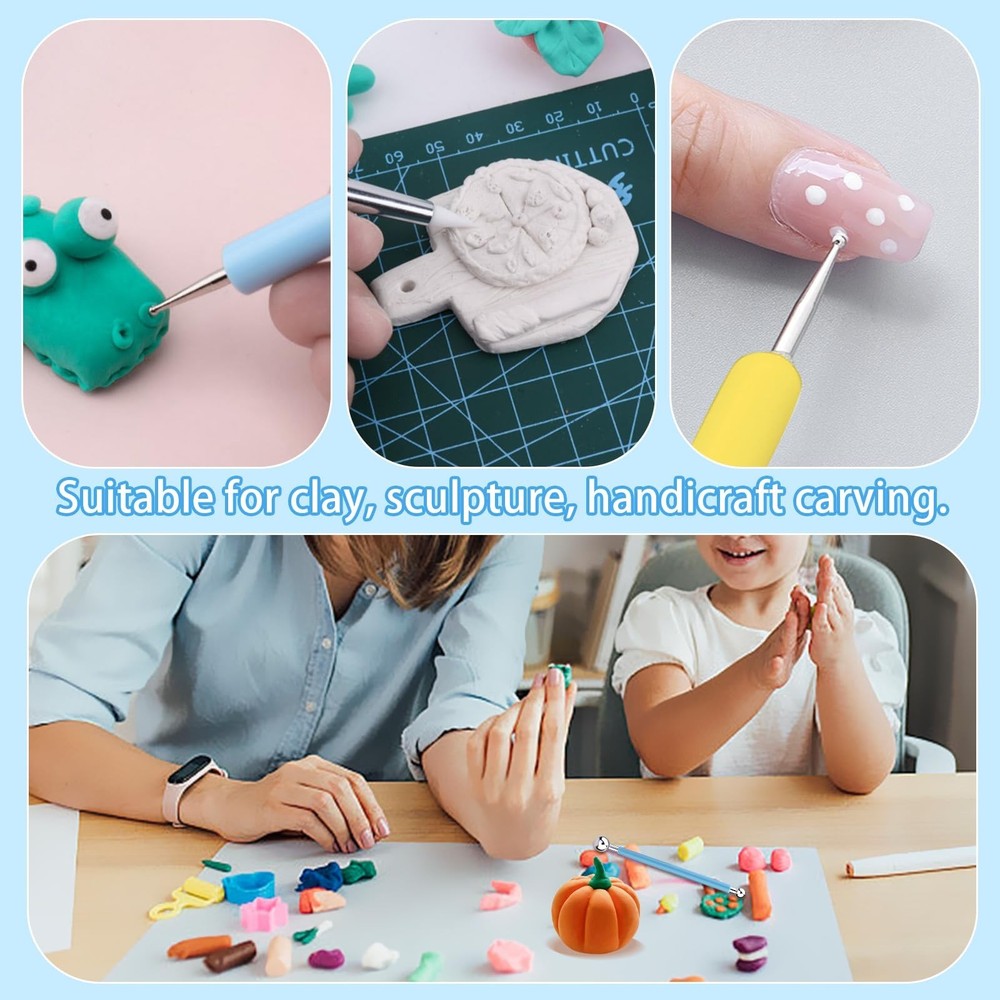 Dotting Tools, Silicone Clay Sculpting Tool, Clay Tools, Polymer Clay Tools, ...