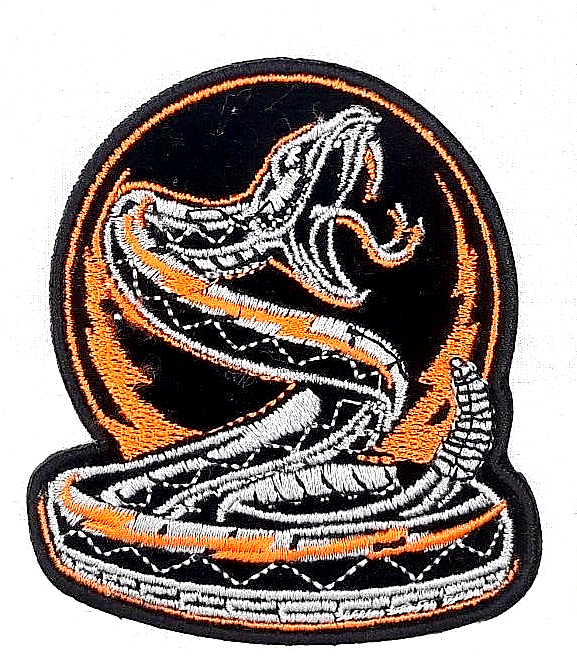 Coiled Rattlesnake Iron On Patch 3"X 3 1/2"