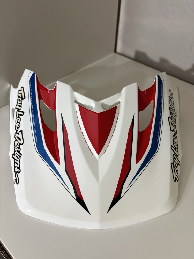 Troy Lee Designs SE-2 Helmet Replacement Visor RED/WHITE
