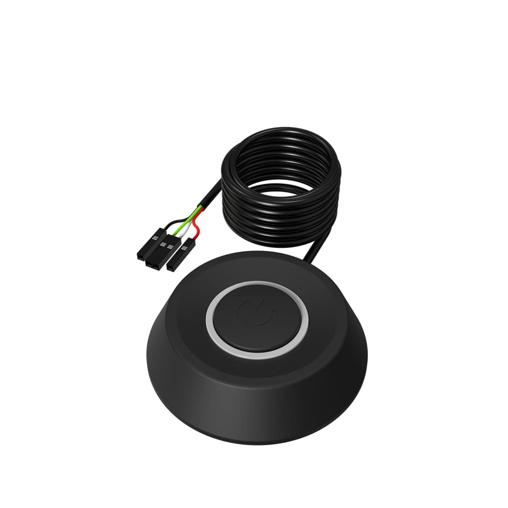 DKE PC Power Button Desktop Computer Case Switch On Off HDD black