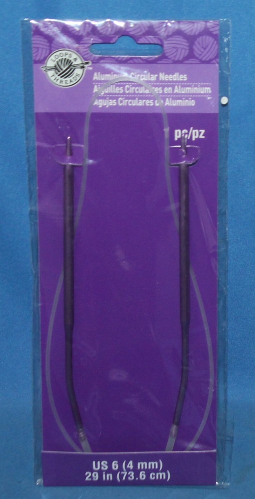 Loops & Threads Aluminum Circular Knitting Needle US Size 6, 1pc