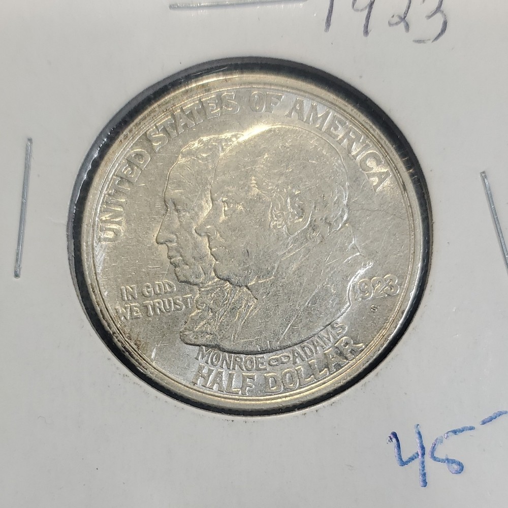 1923 Monroe Centennial Half Dollar Silver Commemorative Coin #427