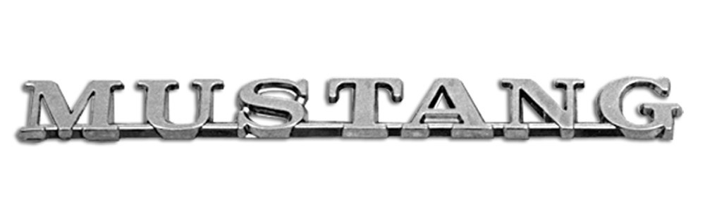 NEW! 1965-1966 FORD MUSTANG Script Metal Chrome Script Emblems Pair w/ Pins