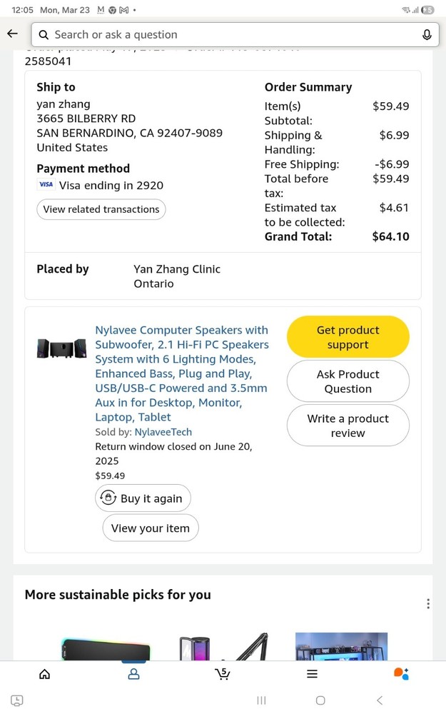 Nylavee Subroofer Speaker, Mint