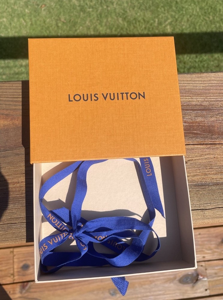 Authentic Louis Vuitton Gift Box Empty 6 x 5 x 1.75 + Ribbon