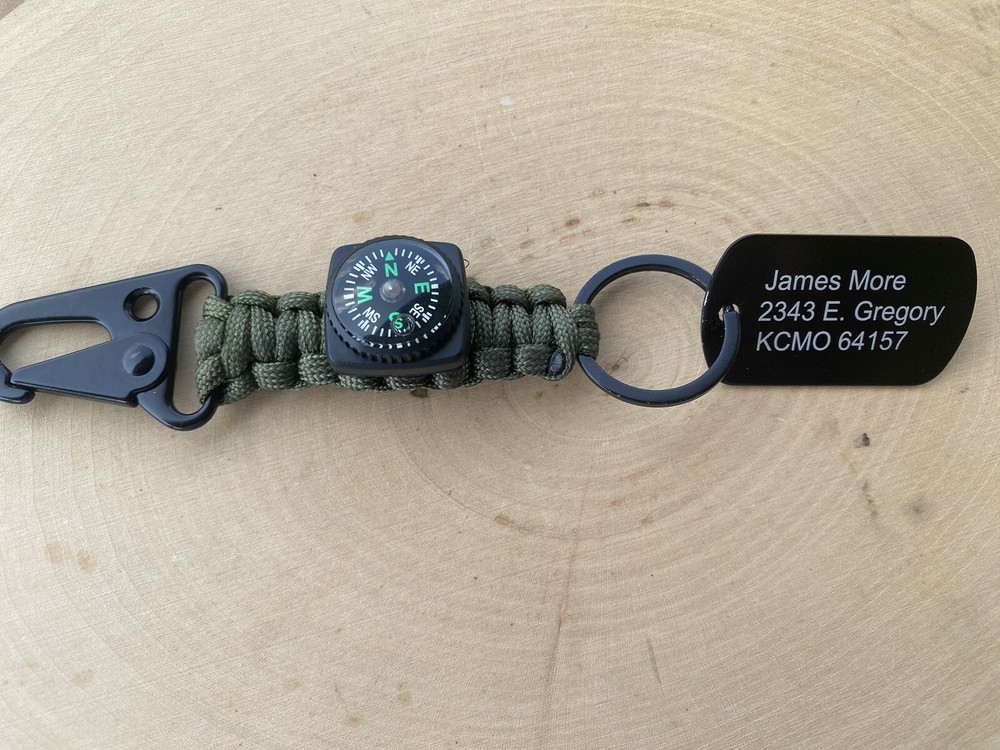 Military Bag ID TAGS Personalized ENGRAVED LUGGAGE TAG STRAP Backpack