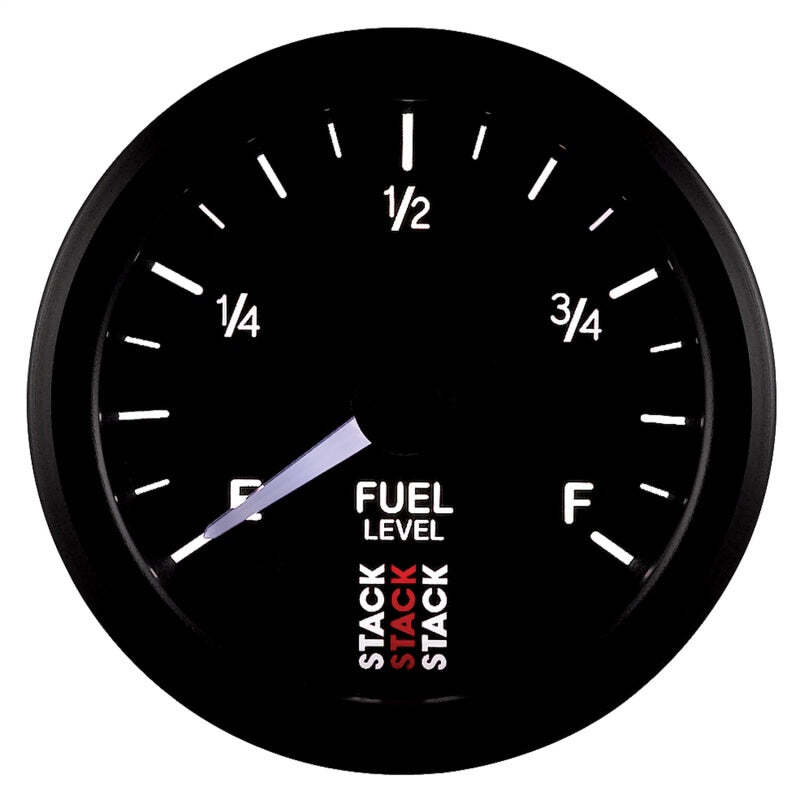 AutoMeter ST3315 Stack Instruments 52mm Pro Stepper Motor Fuel Level Gauge Black