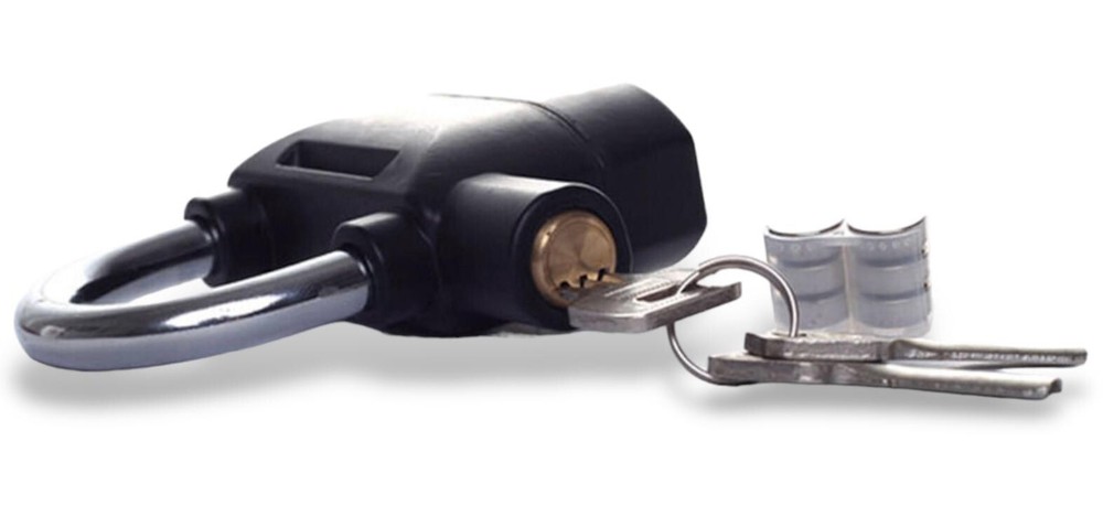 Motion Sensor Activated Siren Alarm Motorcycle Disc Lock Padlock Weatherproof