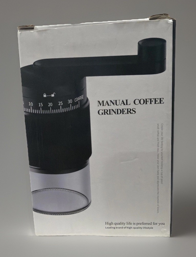 Manual Coffee Grinder with Ceramic Burr, 30g Capacity Adjustable Settings NOB