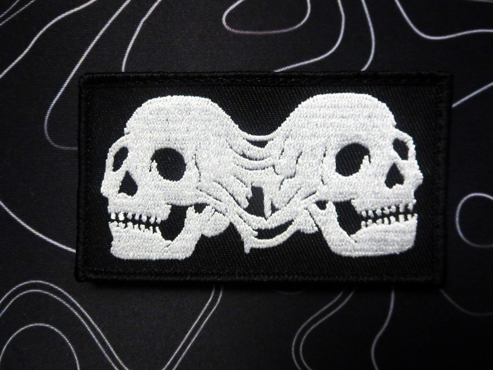 FORWARD OBSERVATIONS GROUP FOG MELTY BOYS EMBROIDERED PATCH BLACK WHITE STITCHED