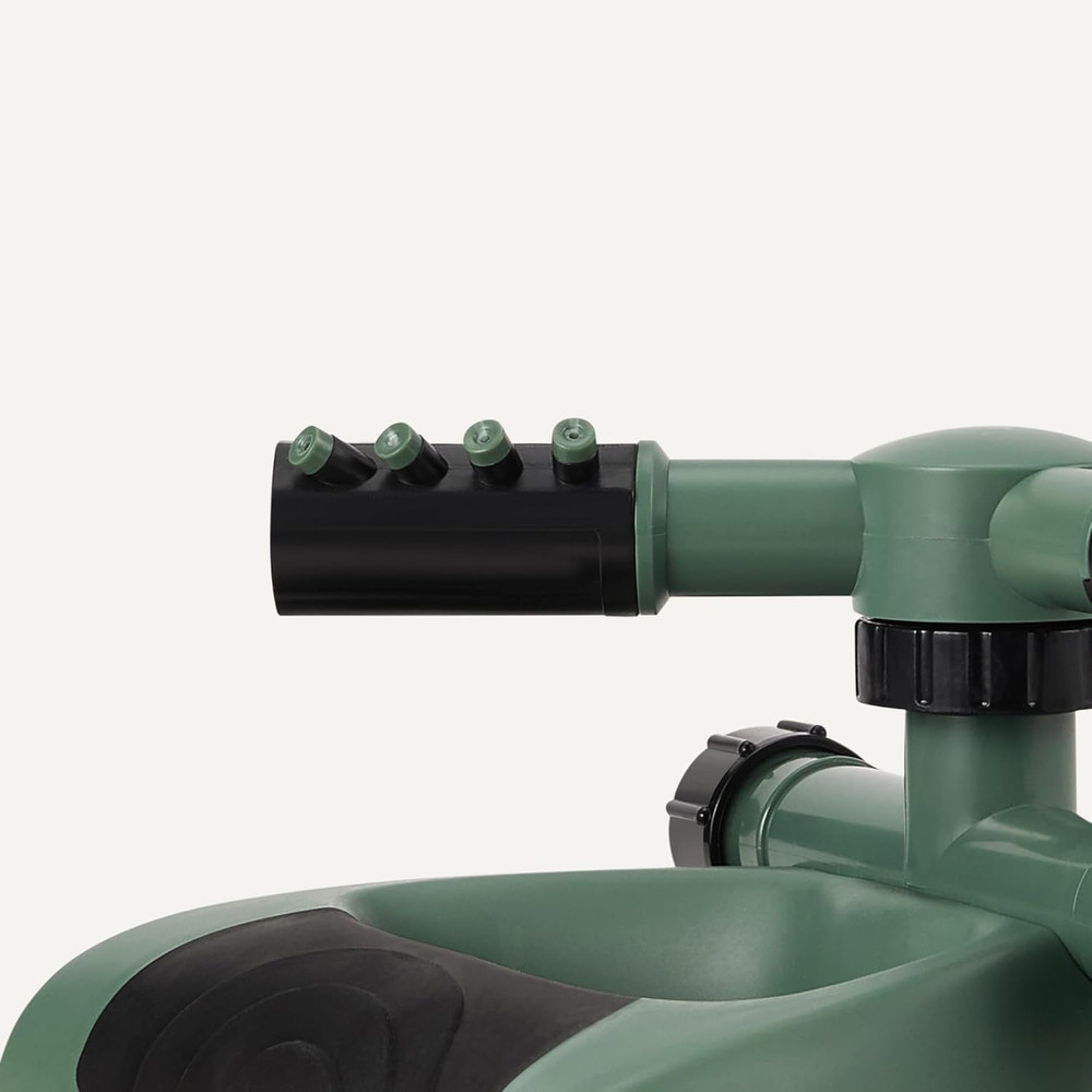 Whirling Rotating Lawn Sprinkler for 1500 Sq Ft Coverage Black