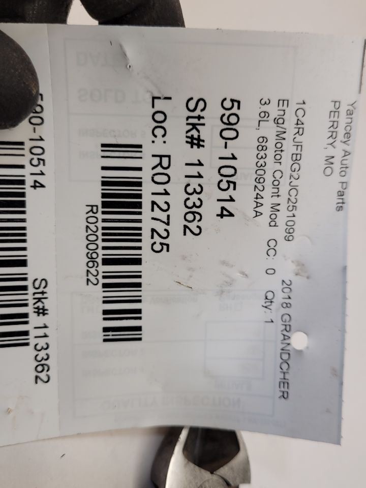 18-19 DODGE DURANGO Engine ECM Electronic Control Module 3.6L 68330924AA