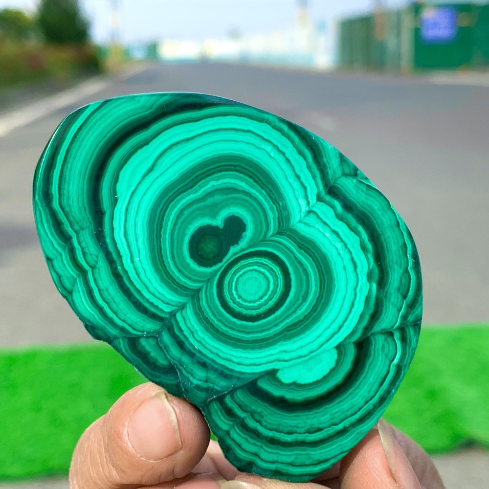 84G Natural glossy Malachite transparent cluster rough mineral sample